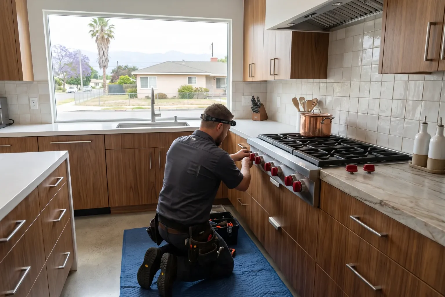 Cooktop Repair in a luxury home kitchen